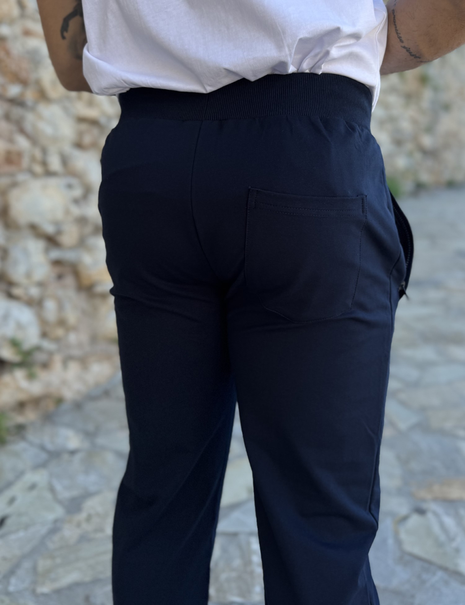 Ανδρική αθλητική μπλε navy φόρμα με λάστιχο 50125 φωτογραφία